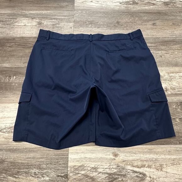 Nike Golf Dri Fit Shorts Navy Blue Mens 42 Stretch Chino Performance Cargo Golf - Picture 2 of 10